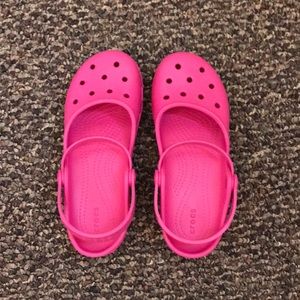 Pink crocs sandals
